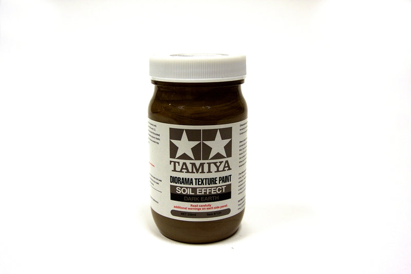 Tamiya 87121 DIORAMA TEXTURE PAINT 250ML Soil Effect, Dark Earth