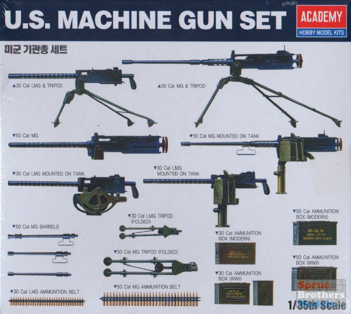 Academy Models 1:35 13262 Academy US Machine Gun Set