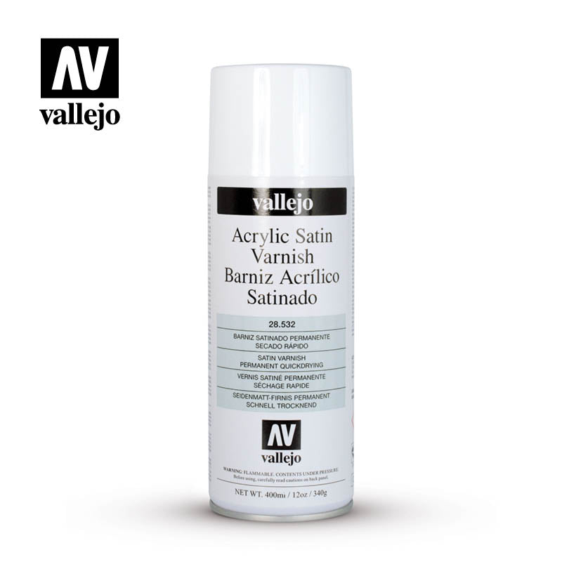 Vallejo Acrylic Paints 28532 Acrylic Satin Spray Varnish