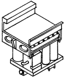 Details West 308 Air Dryer Filter - Cylinder/Box Style -- For Late Era Model GE and EMD Locomotives pkg(2), HO Scale