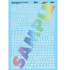 Microscale Industries 90321 Alphabet Decal Set -- Railroad Roman Letters & Numbers 10, 14, 18, 20" (white), HO Scale