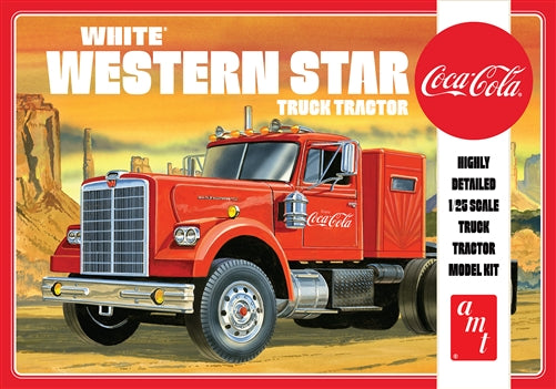 AMT Model Kits AMT1160 White Western Star Truck Tractor (CocaCola) 1:25