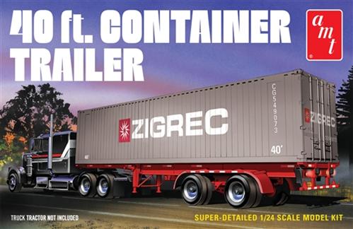 AMT Model Kits AMT1196 40' Semi Container Trailer 1:24