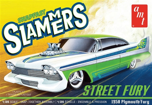 AMT Model Kits AMT1226 '58 Ply Street Fury Slammers Snap 1:25