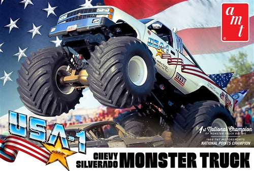 AMT Model Kits AMT1252 USA-1 Chevy Silverado Monster Truck 1:25