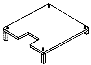 Details West 223 Antenna Mounting Stands pkg(2) -- Style 2, HO Scale