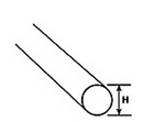 Plastruct 92031 AR-2 Acrylic Round Rod 1/16