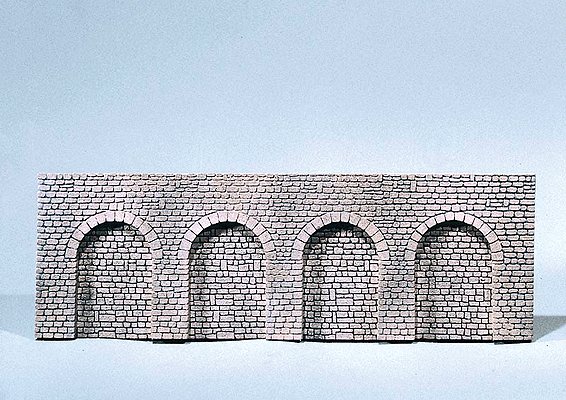 Faller Gmbh 170838 Arcades - Natural Stone w/Round Arch (gray) -- 14-3/4 x 5 x 1/2"  37 x 12.5 x 1.2cm, HO Scale