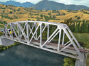 Walthers Cornerstone 933-4521 Arched Pratt Truss Railroad Bridge -- Single-Track - Kit - 23 x 3-1/16 x 5-1/4" 58.4 x 7.8 x 13.3cm, HO Scale