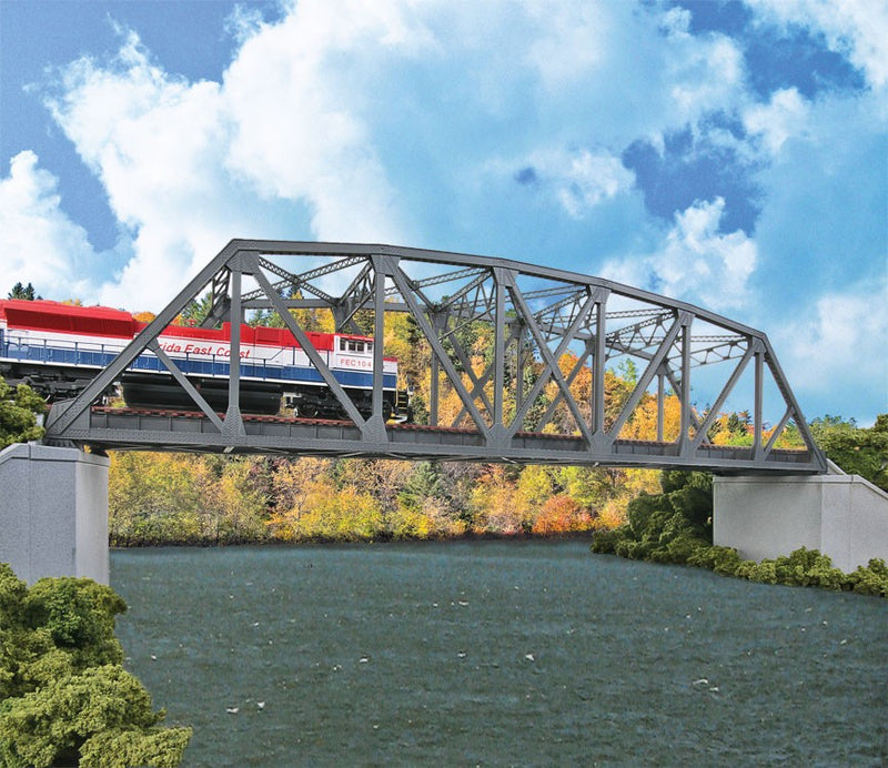 Walthers Cornerstone 933-4522 Arched Pratt Truss Railroad Bridge -- Double-Track Kit - 23 x 5 x 5-1/4" 58.4 x 12.7 x 13.3cm, HO Scale