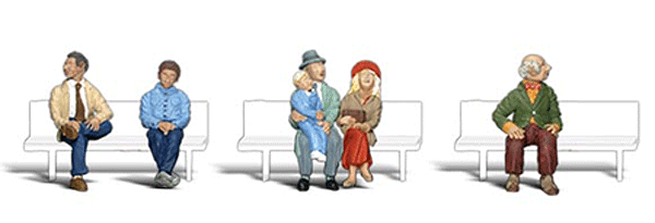 Woodland Scenics 2037 Architectural Models(R) Seated People -- 1/8", All Scales