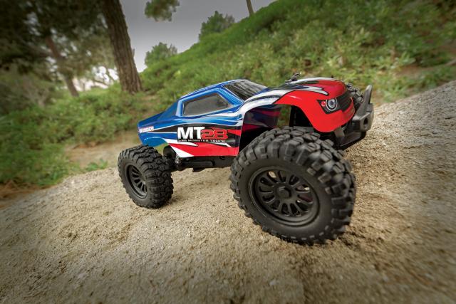 Team Associated 20155 MT28 Monster Truck RTR, 1/28 Scale, 2WD, w/ Battery,