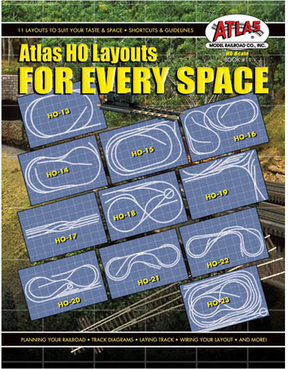 Atlas Model Railroad Co. 11 HO LAYOUTS for EVERY SPACE