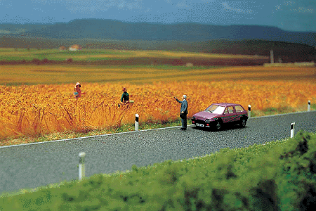 Busch Gmbh & Co Kg 6034 Asphalt Country Road - 39-3/8 x 2-5/8" 1m x 66mm -- Unmarked, HO Scale