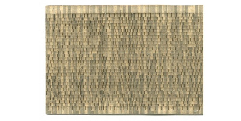 Northeastern Scale Lumber HOSHG8B1 Assembled Laser-Cut Shingles - 3 x 7-3/4" 7.6 x 19.7cm -- Sand Wood Shake, HO Scale