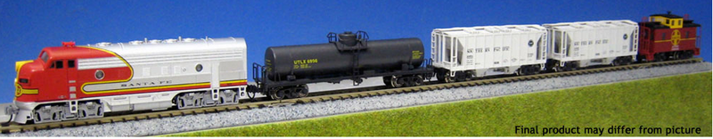 Kato USA 1066271 EMD F7 AT&SF Freight Train Set, N Scale