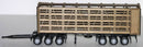 Herpa Models 5481 Australian Road Train Stock Trailer w/3-Axle Converter Dolly - Laser-Cut Kit -- Undecorated, HO Scale
