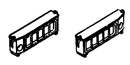 Details West 136 Auxiliary Numberboards for Switchers pkg(2) -- Electro-Motive Division, HO Scale