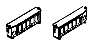 Details West 136 Auxiliary Numberboards for Switchers pkg(2) -- Electro-Motive Division, HO Scale