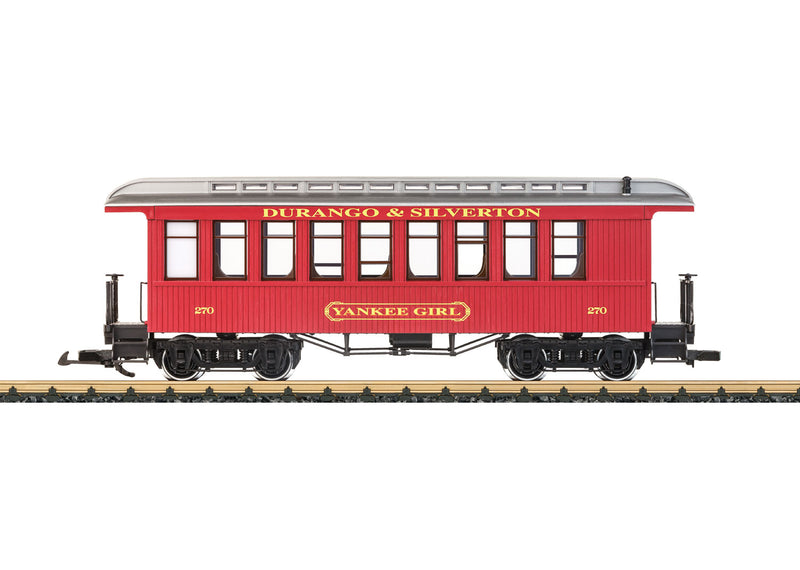 LGB LGB36808 D&S RR Passenger Car, G Scale