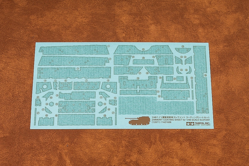 Tamiya 12671 ZIMMERIT COATING SHEET Elefant, 1:48 Scale
