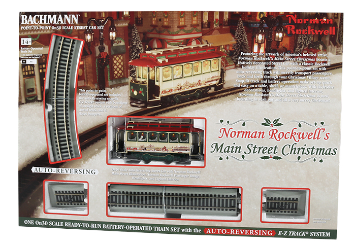 Bachmann 25100 Norman Rockwell's Main Street Christmas Train Set -- Battery Operated, On30