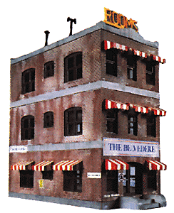 Life-Like Products 1339 Belvedere Downtown Hotel -- Kit - 5-1/2 x 2-1/2" 14 x 6.4cm, HO Scale