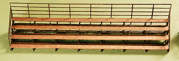 GCLaser 243 Bleachers pkg(2) -- Kit - 2-3/8 x 1/2 x 5/8" 6 x 1.3 x 1.6cm, N Scale