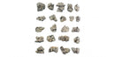 Woodland Scenics WOO1142 Boulders - Ready Rocks -- 22 Pieces, All Scales