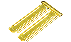 Detail Associates 101303 Brass Sunshades -- EMD Wide-Cab Diesels pkg(2), HO Scale