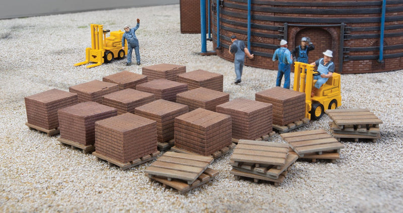 Walthers Cornerstone 933-4103 Brick Stacks -- Kit - 1/2 x 1/2 x 11/32" 1.2 x 1.2 x 0.8cm, HO Scale