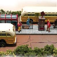 The N Scale Architect 10048 Bus Stop - Trackside Series -- Etched-Metal Kit - 5-1/2 x 1-1/4" 14 x 3.2cm, N Scale