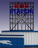 Miller Engineering Animation 5681 Greyhound Horizontal Billboard, Large