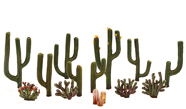 Woodland Scenics WOO3600 Cactus - Woodland Classics(TM) Ready Made Trees(TM) -- 1/2 to 2-1/2" 1.3 to 6.4cm pkg(13), All Scales