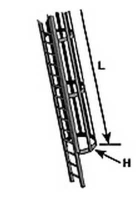 Plastruct 90432 CL-8 CAGE LADDER, O SCALE