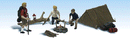 Woodland Scenics WOO1917 Campers - Scenic Accents(R) -- With Tent & Accessories, HO Scale