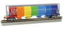 Bachmann 73805 Canadian Cylindrical 4-Bay Grain Hopper, Flashing FRED - Ready to Run - Canadian National (Demo Scheme), HO Scale