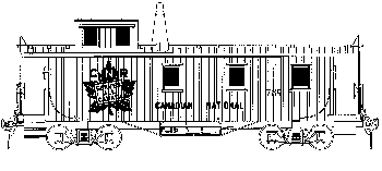 Microscale Industries 87-1033 Canadian National - CN -- Wood Cabooses w/Maple Leaf Herald, 1920-1961, HO Scale