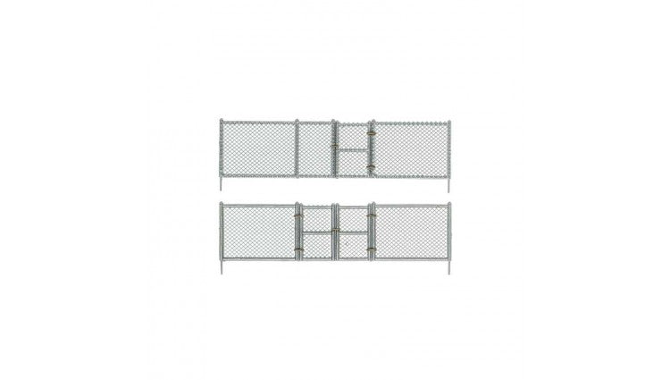Woodland Scenics WOO3003 Chain Link Fence - Kit with Gates, Hinges & Planter Pins -- Total Scale Length: 192' 58.5m, O Scale