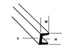 Plastruct 90582 UFS-3 10pk DEEP CHANNEL STYREN