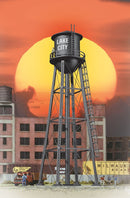 Walthers Cornerstone 933-2825 City Water Tower - Built-ups - Assembled - Black - 3-3/4 x 3-3/4 x 11" 9.3 x 9.3 x 27.5cm, HO Scale
