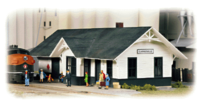 Walthers Cornerstone 933-3240 Clarkesville Depot -- Kit - 5-1/4 x 2 x 1-7/8" 13.3 x 5 x 4.7cm, N Scale