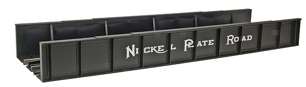 Atlas ATL897 Code 100 Plate Girder Bridge -- Nickel Plate Road (black, white), HO Scale