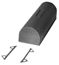 State Tool & Die 1016 Coil Car Hoods pkg(6) -- Round, Revised, HO Scale