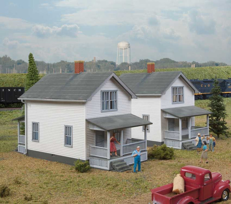 Walthers Cornerstone 933-3790 Company House pkg(2) -- Kit - Each: 6-7/16 x 2-13/16 x 3-3/4" 16.3 x 7.1 x 9.4cm, HO Scale