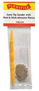 Profile Accessories Inc. CS400 Cone-Tip Sander, 400 Grit Abrasive Pieces (10) & Handle