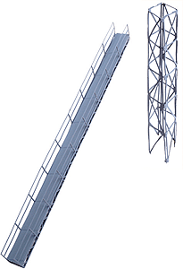 Walthers Cornerstone 933-2940 Conveyor Bridge and Support Tower -- Photo-Etched Kit, HO Scale