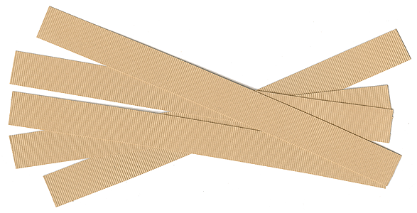 Northeastern Scale Lumber 40100 Corrugated Roof Paper pkg(5) -- 8 x 3/4"  20.3 x 1.9cm, HO Scale