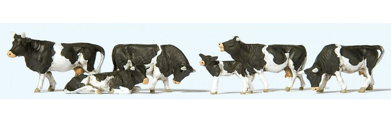 Cows -- Black, White pkg(6), HO