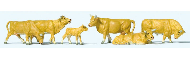 Cows -- Light Brown pkg(6), HO